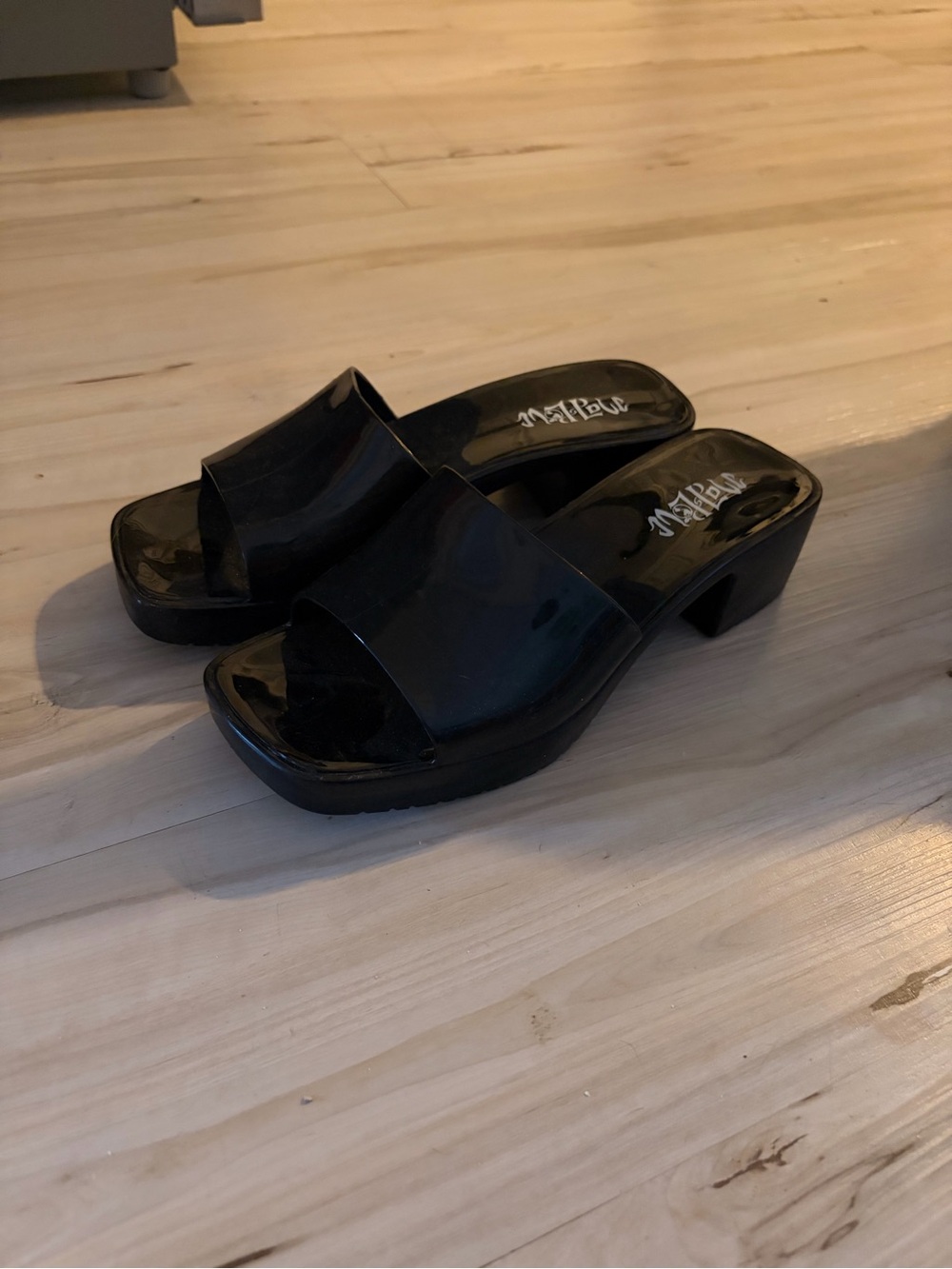 Black Slide Heels